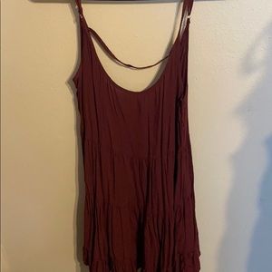 Brandy Melville flowy maroon dress